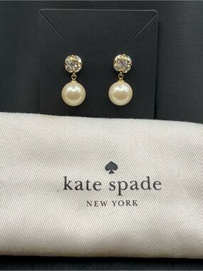 Kate Spade New York RETIRED 2019 "Lady Marmalade" Drop Pearl Earrings